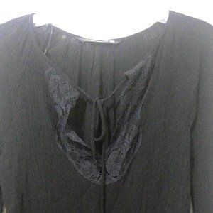 Zara black long sleeved top